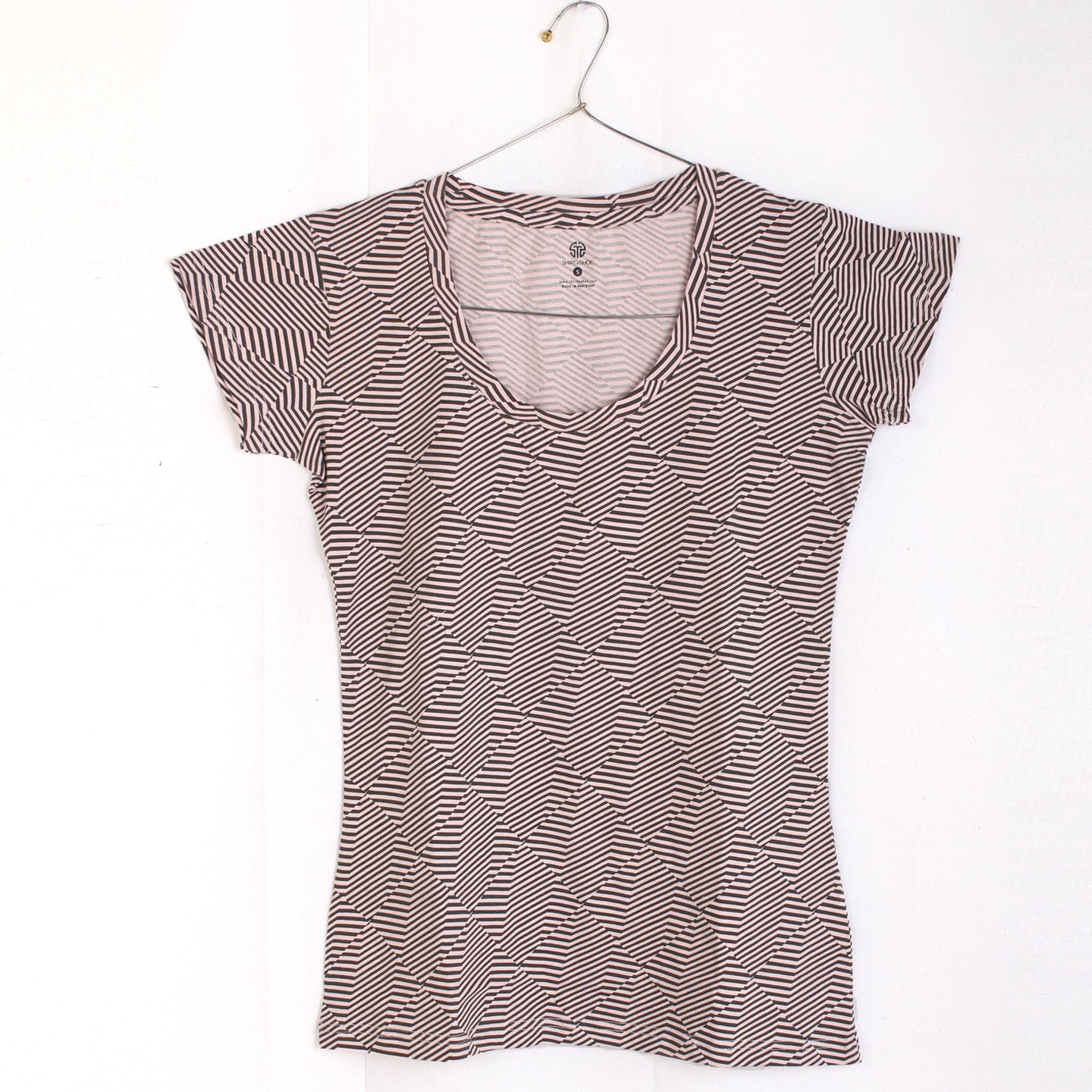 Cap Sleeves Striped Ladies Top - Code 8