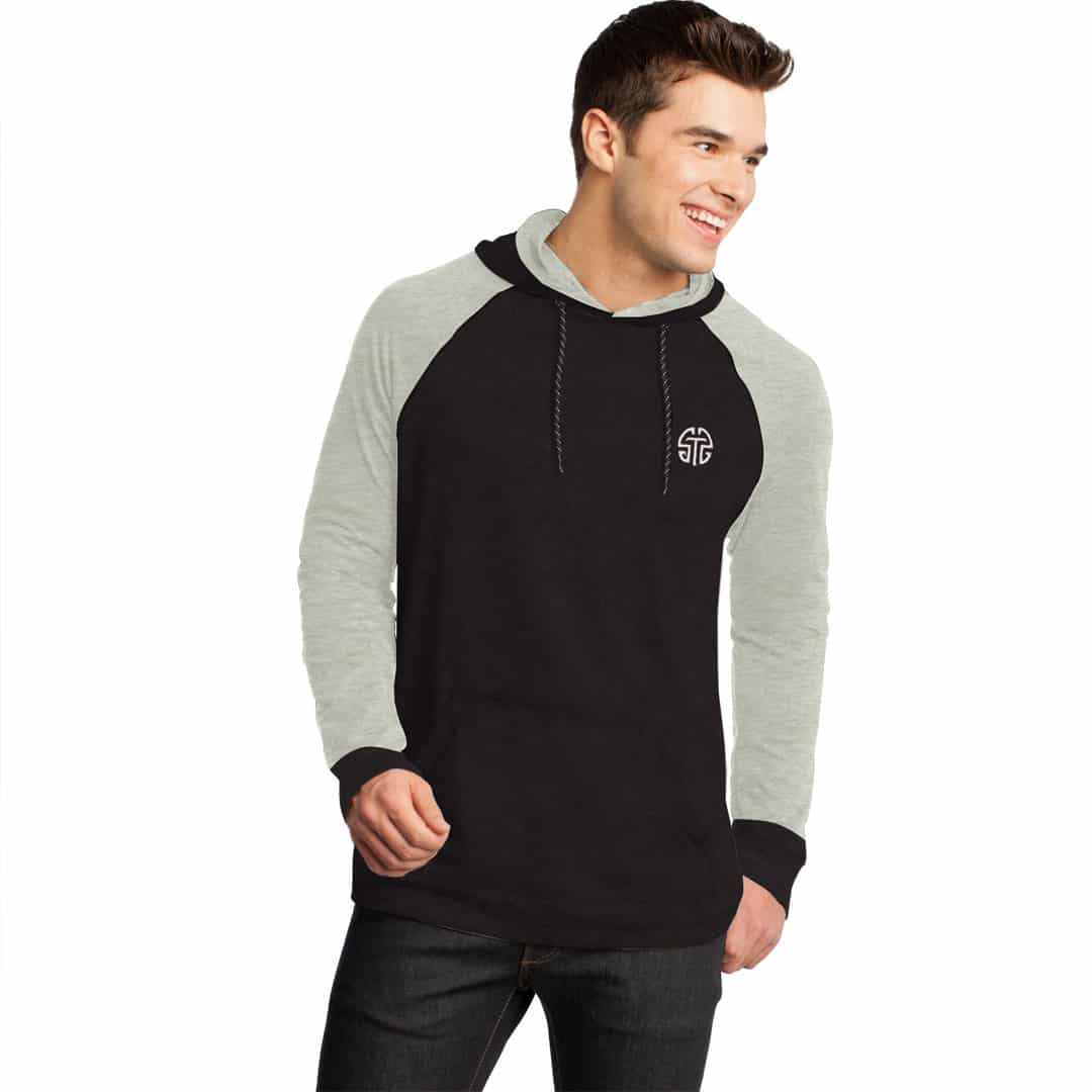 Raglan Sleeves Pull Over Hood