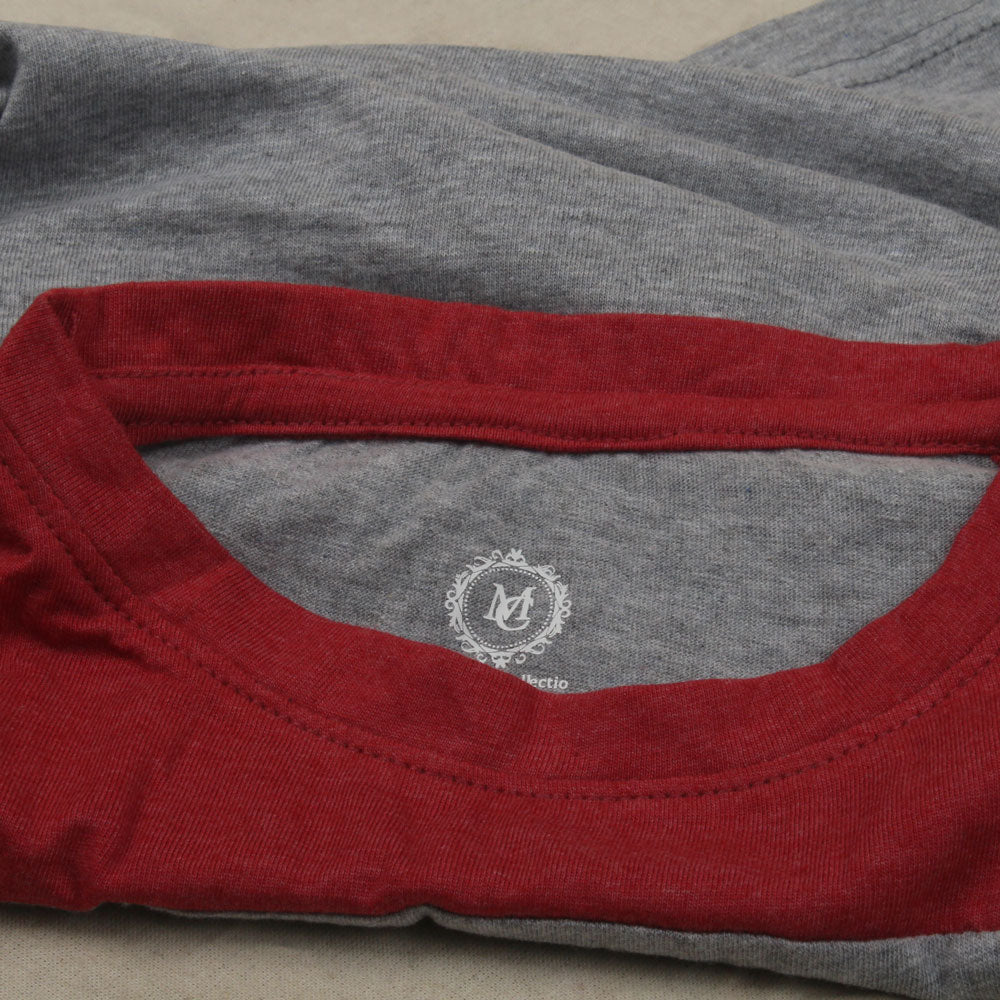 Men's Gray Red Pocket T-Shirt