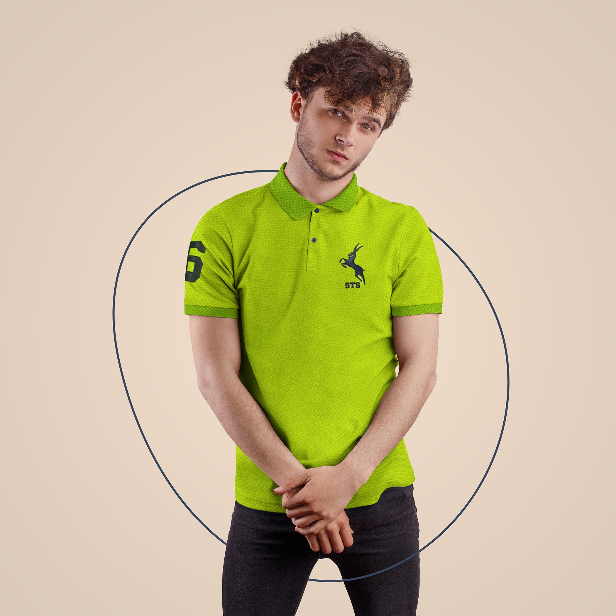 Neon Green Men's Polo Shirt