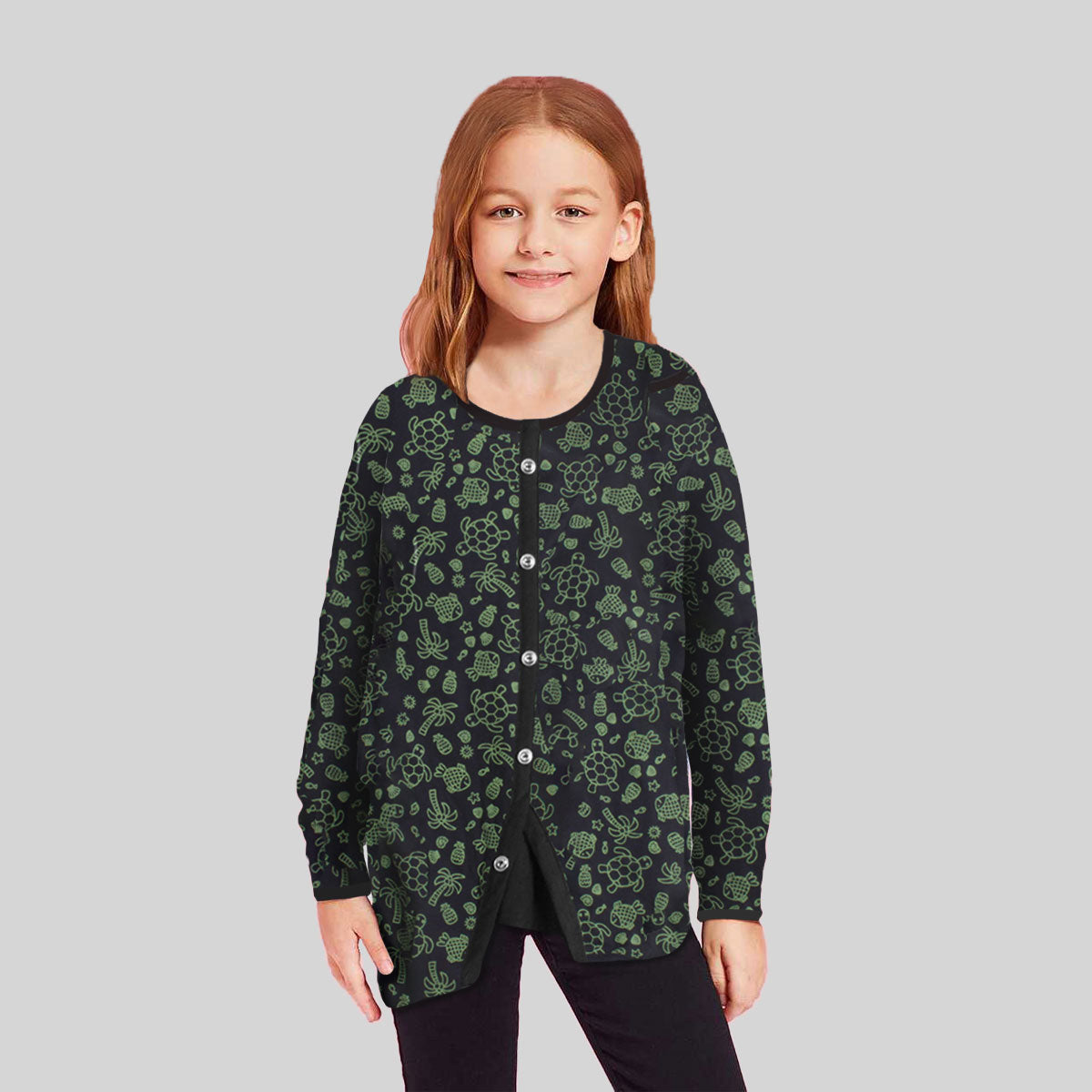 Girl's Turtle Texture Full Sleeves Shirt