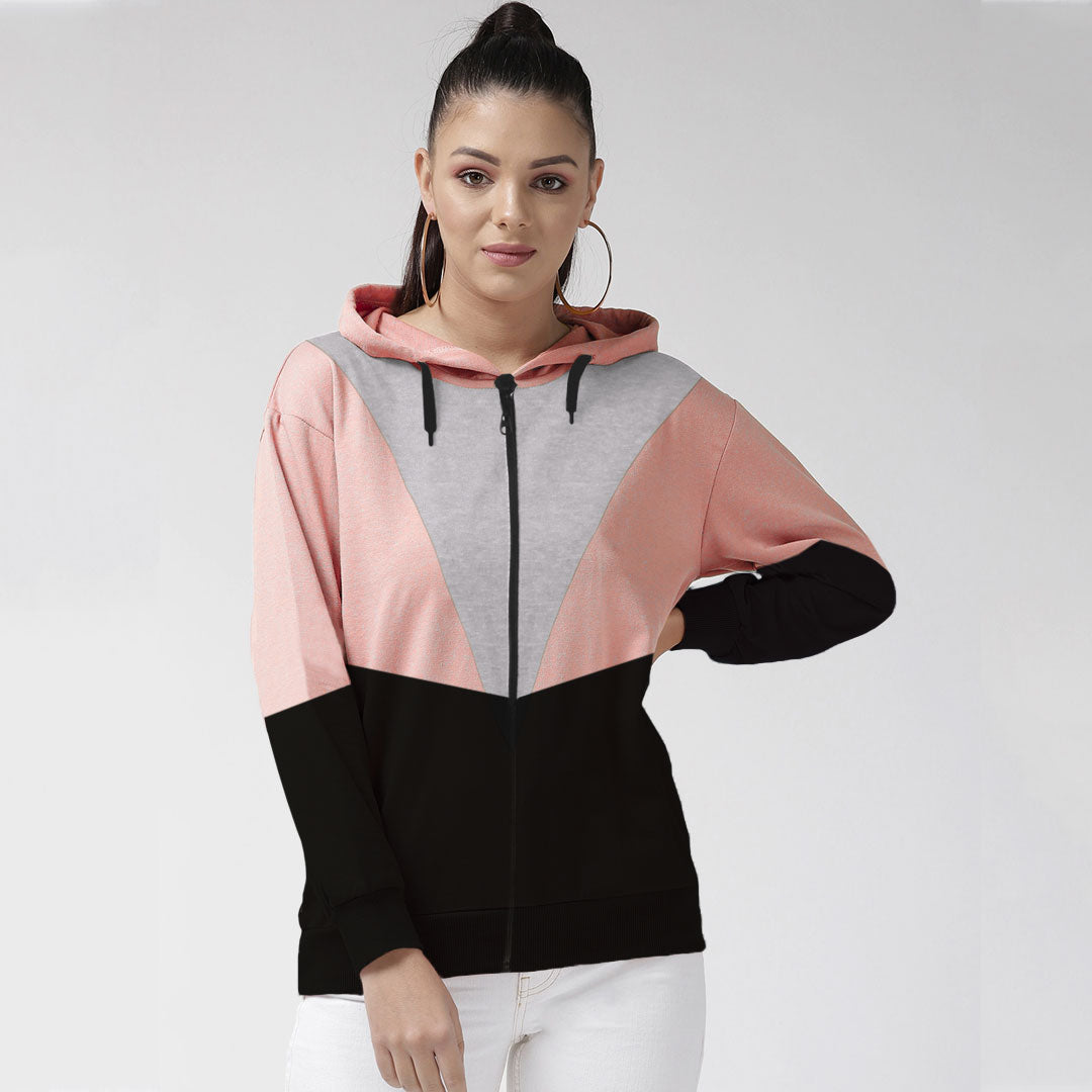 Ladies Pink n Black Hoodie